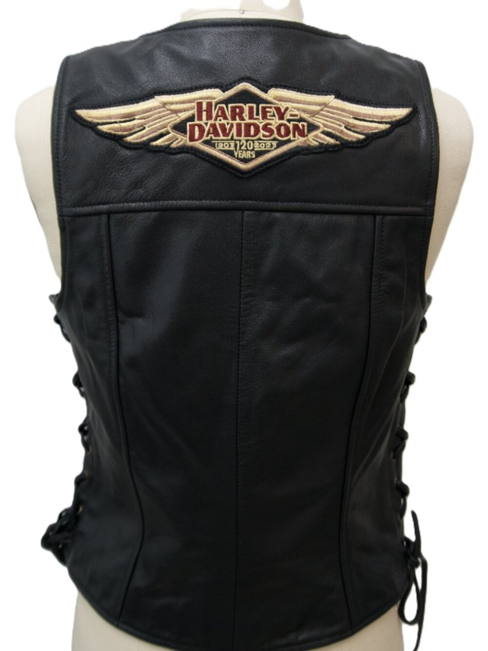 Harley Davidson Women's 120th Anniversary Leather Vest - XS